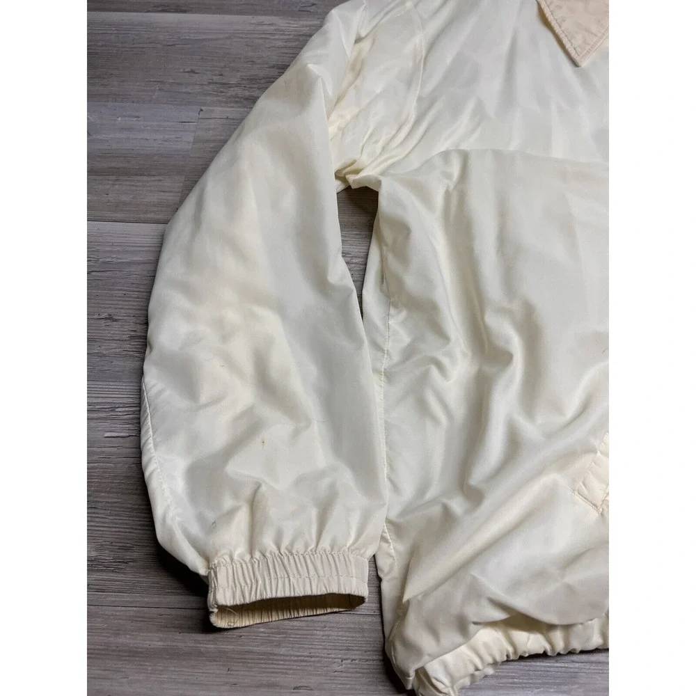 Vintage Windbreaker Coach Jacket XL Lined Baggy White Boxy Cropped Oversized 60s